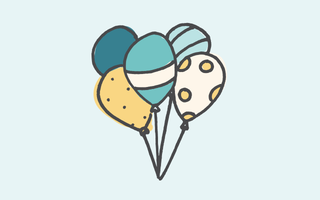 Cove gift card with balloons